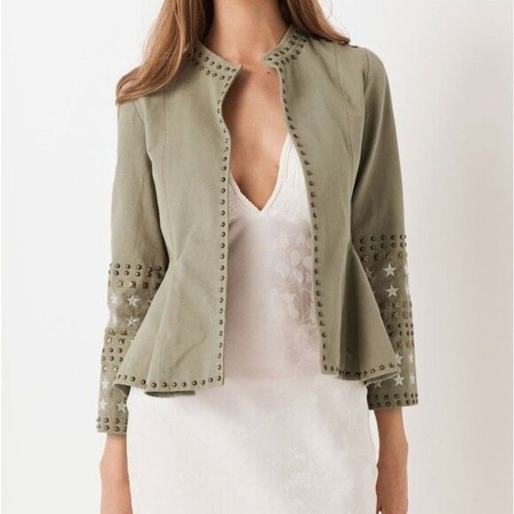 NEW Spell Eagleback Matinee Embellished Jacket Khaki Large - Picture 3 of 16